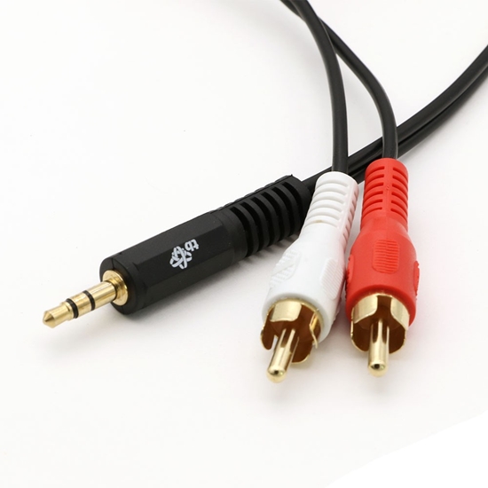 Изображение Kabel 3,5mm Mini Jack - 2x RCA M/M (chinch) 1,5m