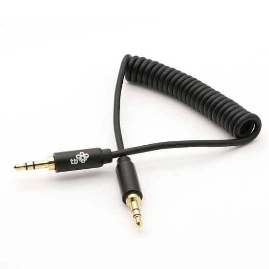 Picture of Kabel 3,5mm Mini Jack - 3,5mm Mini Jack M/M 1m spiralny