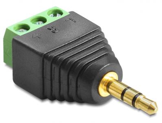 Изображение Delock Adapter Stereo plug 3.5 mm  Terminal Block 3 pin