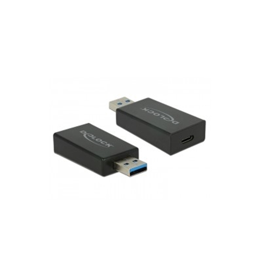 Picture of Delock Converter USB 3.1 Gen 2 Type-A male > USB Type-C™ female Active black