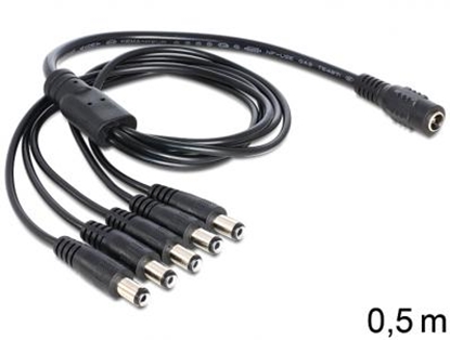 Picture of Delock Cable DC Splitter 5.5 x 2.1 mm 1 x female  5 x male