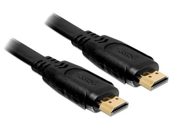 Изображение Delock Cable High Speed HDMI with Ethernet â HDMI A male  HDMI A male flat 1 m