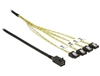 Picture of Delock Cable Mini SAS HD SFF-8643  4 x SATA 7 Pin 1 m