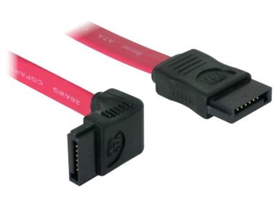 Изображение Delock cable SATA 50cm downstraight red