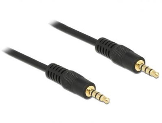 Picture of Delock Cable Stereo Jack 3.5 mm 4 pin male  male 5 m