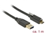 Attēls no Delock Cable SuperSpeed USB 10 Gbps (USB 3.1 Gen 2) Type-A male > USB Type-C™ male with screw on top 1 m black