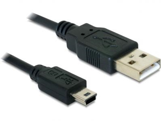 Изображение Delock Cable USB 2.0-A  USB mini-B 5 pin 1 m male  male