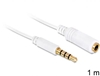 Изображение Delock Extension Cable Audio Stereo Jack 3.5 mm male  female IPhone 4 pin 1 m