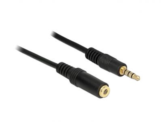 Изображение Delock Extension Cable Audio Stereo Jack 3.5 mm male  female IPhone 4 pin 2 m