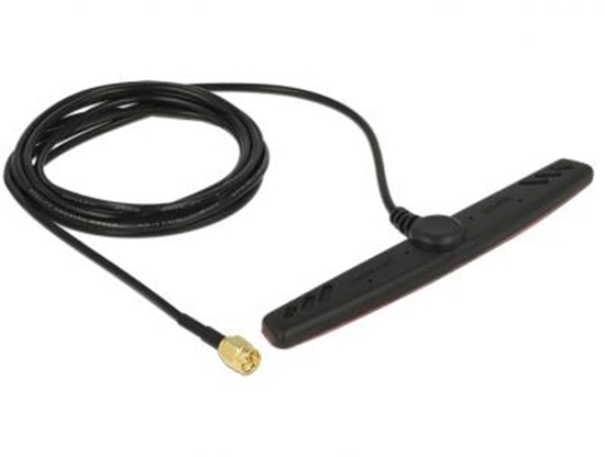 Picture of GSM UMTS LTE Antenna SMA Plug 2.5 dBi 2 m RG-174 omnidirectional adhesive mounting