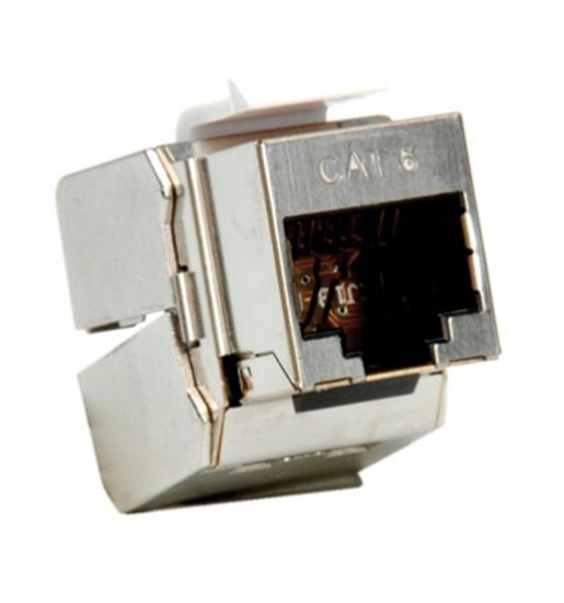 Picture of ROLINE Cat.6/Class E Keystone Jack, RJ-45, shielded, toolless silver