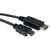 Picture of ROLINE DisplayPort Cable, DP - HDTV, M/M, black, 1.0 m