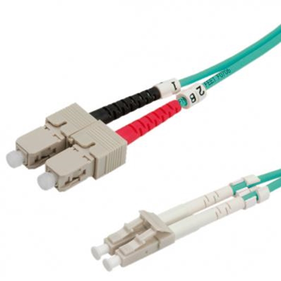 Изображение ROLINE Fibre Optic Jumper Cable, 50/125µm, LC/SC, OM3, turquoise 3 m