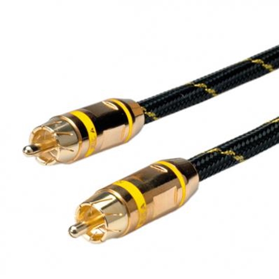 Picture of ROLINE GOLD Cinch Cable, simplex M - M, yellow 2.5 m