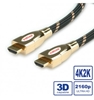 Picture of ROLINE GOLD HDMI Ultra HD Cable + Ethernet, M/M, 2 m