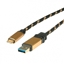 Attēls no ROLINE GOLD USB 3.1 Cable, A-C, M/M, 0.5 m