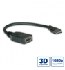 Picture of ROLINE HDMI High Speed Cable + Ethernet, A - C, F/M, 0.15 m