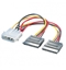 Изображение ROLINE Internal Y-Power Cable, 4-Pin HDD to 2x SATA 0.12 m