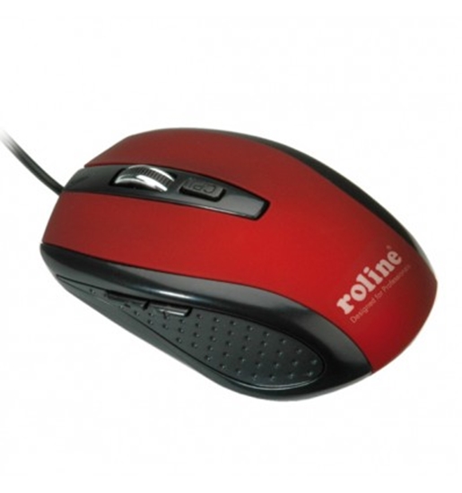 Picture of ROLINE Mouse, optical, USB red/black