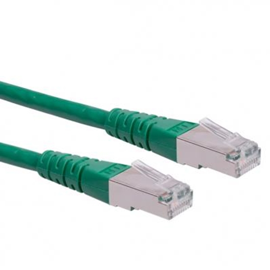 Picture of ROLINE S/FTP (PiMF) Patch Cord Cat.6, green 1.0m