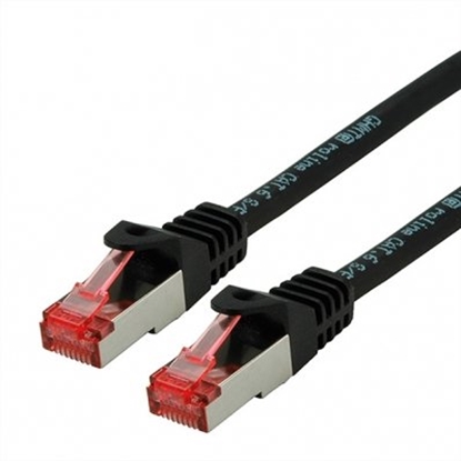 Picture of ROLINE S/FTP Patch Cord Cat.6 Component Level, LSOH, black, 1.0 m