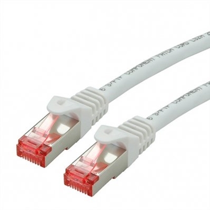 Picture of ROLINE S/FTP Patch Cord Cat.6 Component Level, LSOH, white, 0.5 m