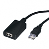 Изображение ROLINE USB 2.0 Extension Cable, 1 Port, black, 5.0 m