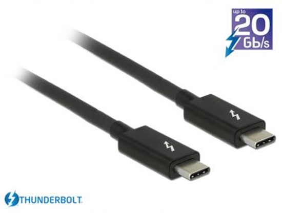 Изображение Delock Thunderbolt™ 3 (20 Gb/s) USB-C™ cable male > male passive 2.0 m 3 A black