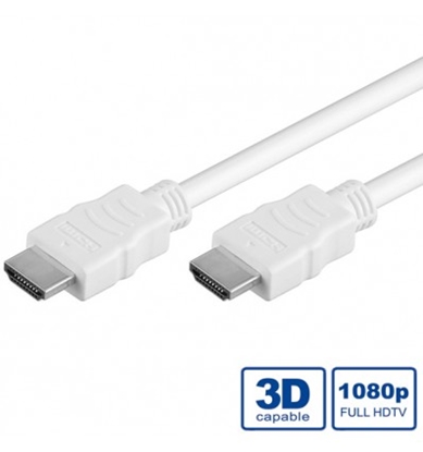 Изображение VALUE HDMI High Speed Cable + Ethernet, M/M, white, 15 m