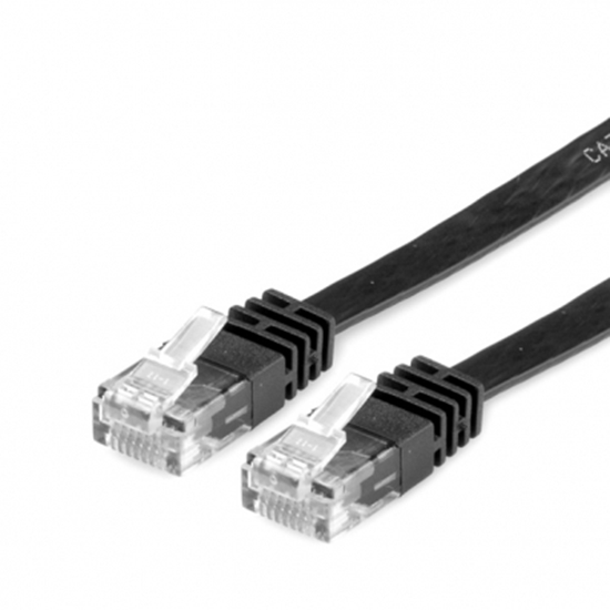 Изображение VALUE UTP Patch Cord, Cat.6a, black, 0.5 m, extra-flat