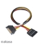 Attēls no Akasa Sata Power Cable Extension Black 0.3m