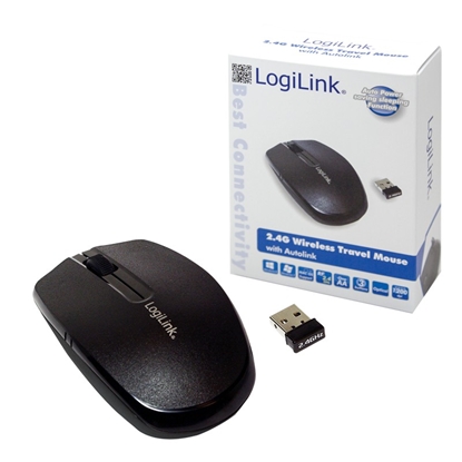 Изображение LogiLink Maus mini Funk 2.4 GHz 1600dpi optisch scroll black