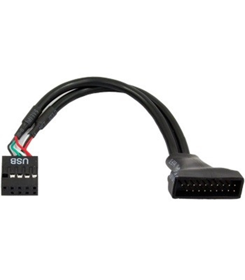 Изображение Chieftec USB 19 pin - USB 9 pin, 0.1m, Czarny (Cable-USB3T2)