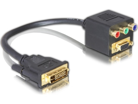 Picture of Delock Adapter DVI 29 male to VGA + 3 x RCA female