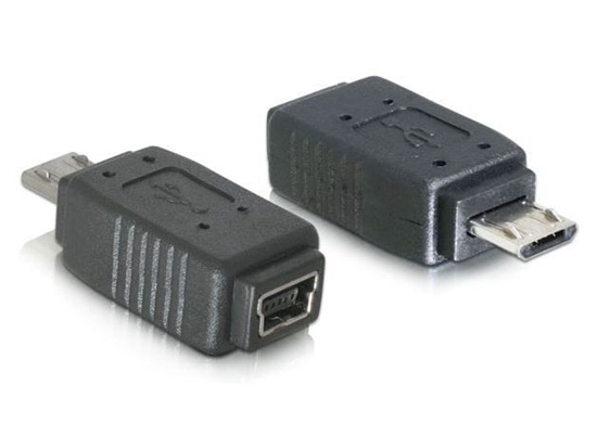 Picture of Delock Adapter USB micro-B male to mini USB 5pin