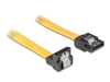 Picture of Delock cable SATA 70cm downstraight metal  yellow