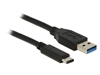 Изображение Delock Cable SuperSpeed USB 10 Gbps (USB 3.1 Gen 2) Type-A male > USB Type-C™ male 1 m black