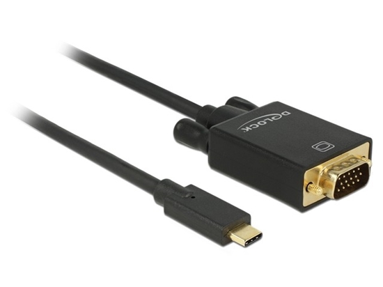 Изображение Delock Cable USB Type-C™ male > VGA male (DP Alt Mode) Full HD 1080p 2 m black