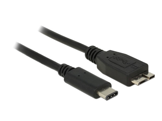 Picture of Delock Cable SuperSpeed USB 10 Gbps (USB 3.1, Gen 2) USB Type-C™ male - USB type Micro-B male 0.5 m black