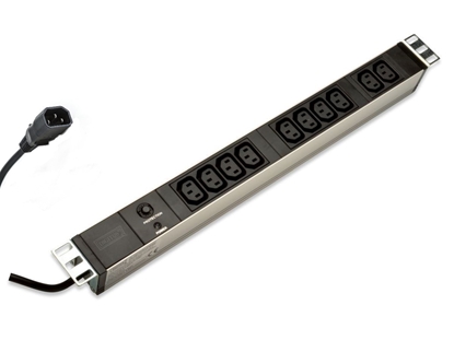 Picture of DIGITUS IEC Outlet Strip Rack Mount 10-fold 2m DN-95404