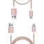 Изображение Dux Ducis KII Premium Micro USB Set Of 2 Material Data and Charging Cables 100 cm + 20 cm Pink