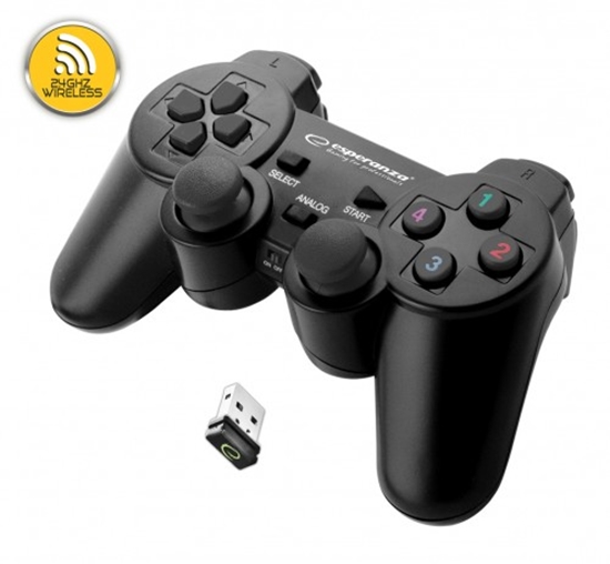 Изображение GAMEPAD BEZPRZEWODOWY 2.4GH PS3/PC GLADITOR