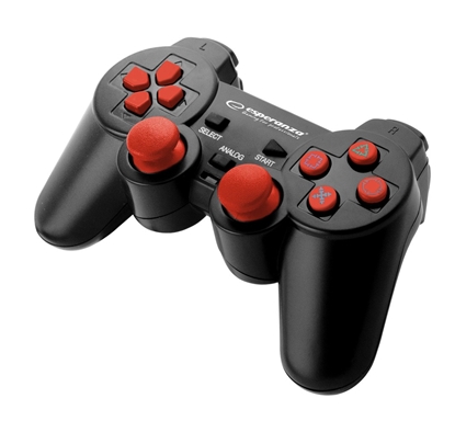 Attēls no GAMEPAD PS3/PC USB TROOPER CZARNO/CZERWONY