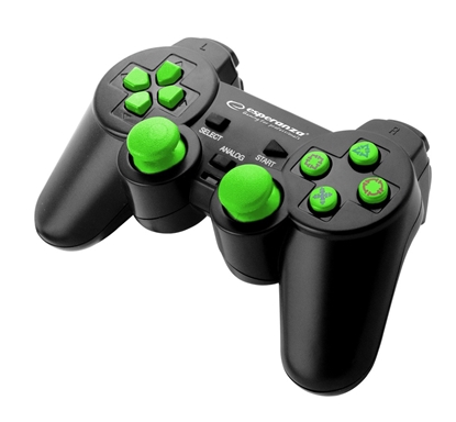 Attēls no GAMEPAD PS3/PS3/PC USB CORSAIR CZARNO/ZIELONY