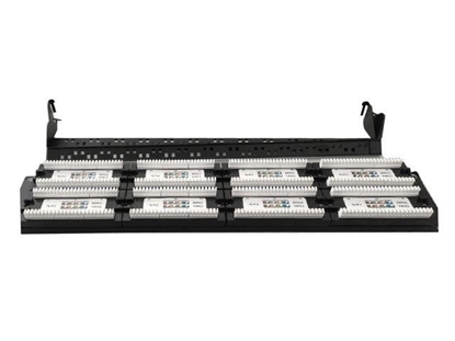 Attēls no Patch Panel 48 Portów 19'' Kat.6 z funkcją organizacji kabli  czarny 