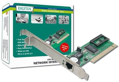 Attēls no DIGITUS PCI Card 1x RJ45 Fast Ethernet retail