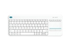 Изображение Klaviatūra Logitech Wireless Touch K400 Plus White US