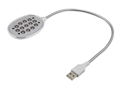 Picture of Lampka USB Esperanza 13 diod LED srebrny (EA120)