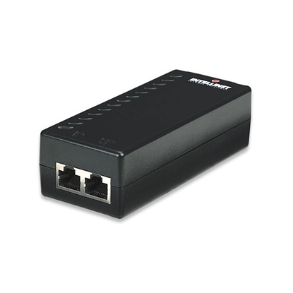 Attēls no Intellinet Power over Ethernet (PoE) Injector, 1 Port, 48 V DC, IEEE 802.3af Compliant (Euro 2-pin plug)