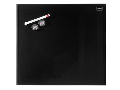 Picture of Nobo Diamond Glass Board Magnetic Black 450x450mm Retail Pack